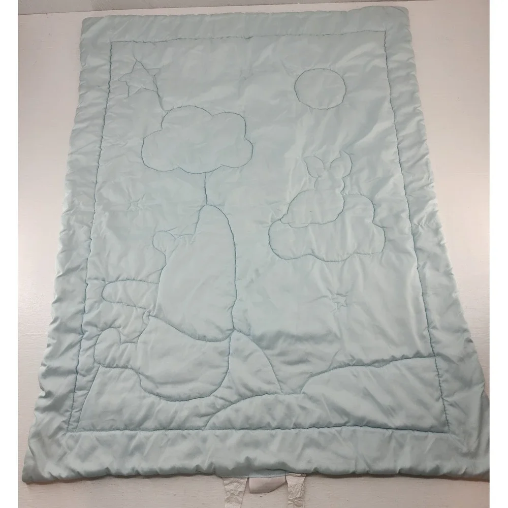 Disney Baby Winnie the Pooh Piglet Rainbow Quilted Blue Nursery Blanket OS‎